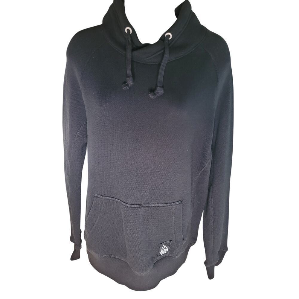 American Eagle Women Blk Sweatshirt Front pocket Sz S